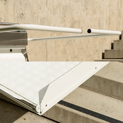 Dispositifs de sécurité pour plates-formes monte-escaliers Ganser Liftsysteme